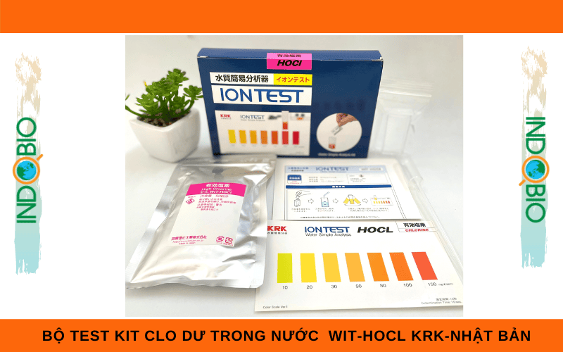 5 bước test nhanh chlorine trong nước và nước thải với bộ test kit clo dư WIT-HOCL KRK-Nhật Bản